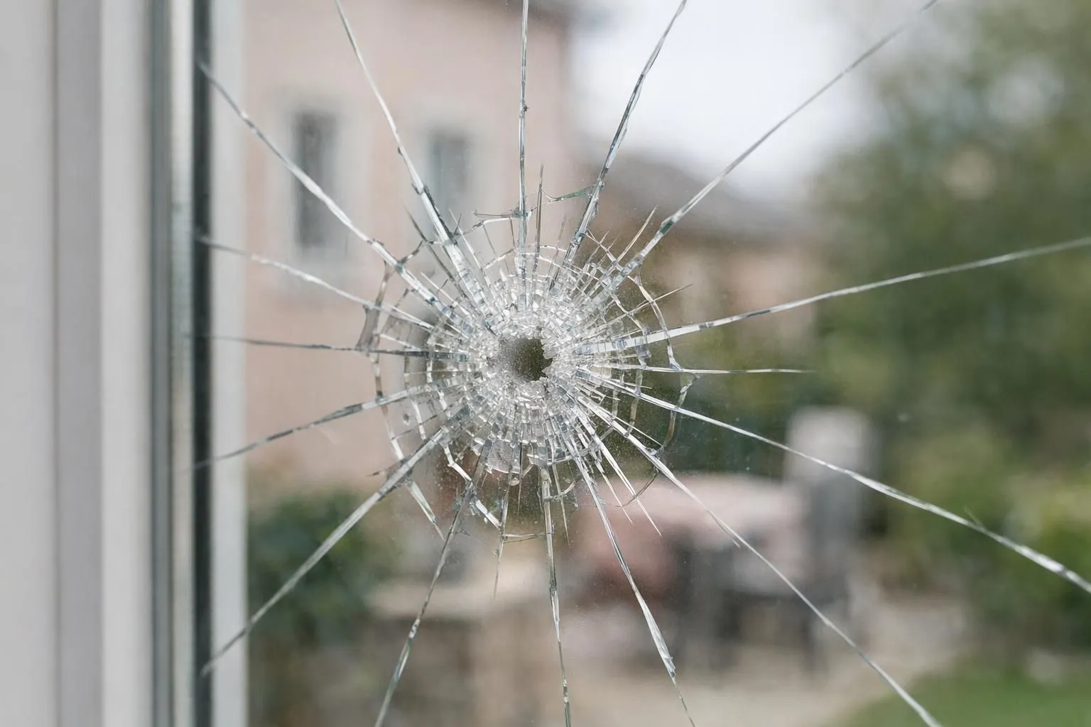 Split-screen comparison showing three tenant liability scenarios for window damage: first panel shows impact point from thrown object, second panel shows deteriorated window frame with condensation damage, third panel shows soccer ball near broken residential window, all in realistic French apartment setting with natural lighting