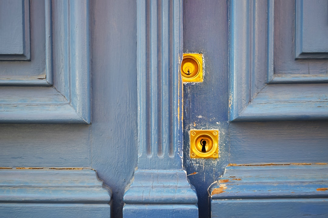 "Mur en bois bleu, réparation de serrure de portes blindées à Lille"